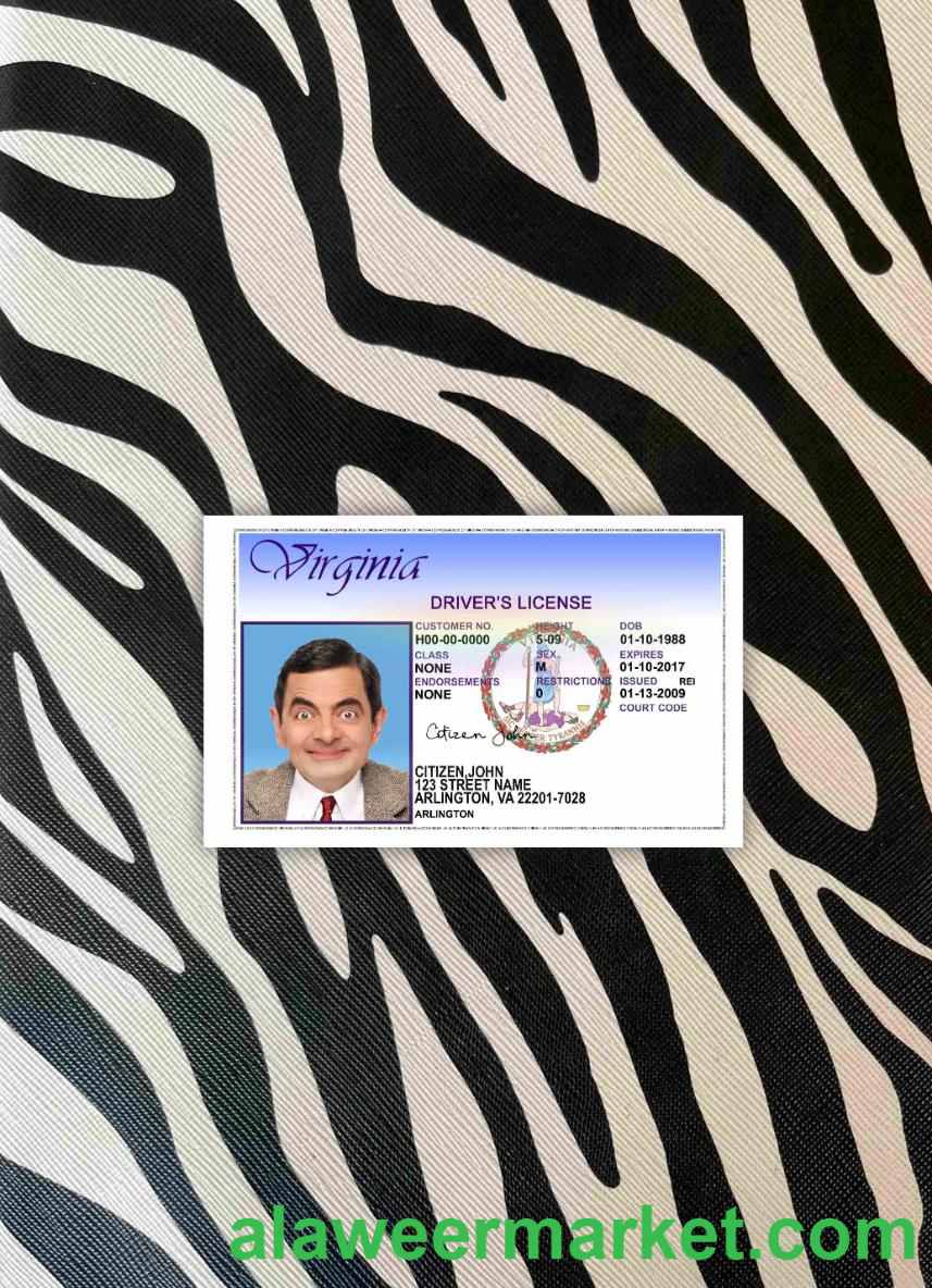 USA Virgina DL version 2 photolook FRONT